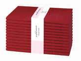 PurpleEssences red napkins in solid cotton for everyday dining.