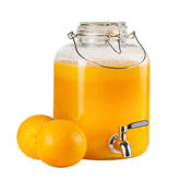 PUSCRIENO glass dispenser with spigot and handle for easy party serving.