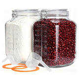 PUSCRIENO square wide-mouth jar with measurement marks for precise ingredient prep