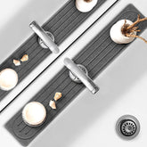 Puxinargo faucet mat for kitchen sink, quick-dry and splash guard.