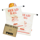 PW61 beeswax bread bags 2-pack setup for fresh, natural bread storage.