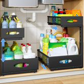 PXRACK under-sink top-drawer organizer for easy access to essentials.