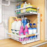 PXRACK under-sink organizer showcasing space-saving storage under the sink