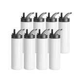 PYD Life 8-pack sublimation tumblers 20oz straight blank ready for wrap-around print