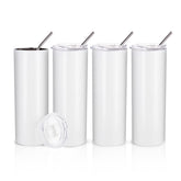 PYD Life skinny tumbler 20oz front view with print-ready surface