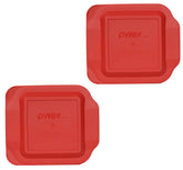 Pyrex 222-PC red 2qt lid pack fits 222 glass dish for secure storage.
