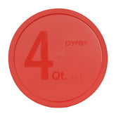 Pyrex 326-PC lid on 4-quart bowl for secure, versatile storage.
