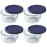 Pyrex 7202 1-Cup Glass Bowls with lids for secure storage and odor-free leftovers.
