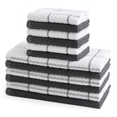QAJ kitchen towels 16x25 setup shows plush cotton texture for busy kitchens