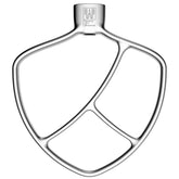 qAp Quality Art Practical flat beater for KitchenAid 5Plus and 6Qt bowls, polished stainless steel.