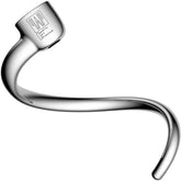 qAp Quality Art Practical stainless steel spiral dough hook for KitchenAid improves kneading efficiency.