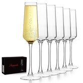 QAPPDA champagne flutes in premium gift packaging, ideal for gifting.