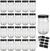 QAPPDA 12 oz mason jar in clear glass for visible contents and versatile storage