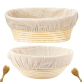 Qavinch round banneton basket for even proofing and round loaves.