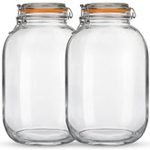 Qianfenie glass jar with airtight lid and wide mouth for easy filling and viewing