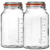 Qianfenie wide-mouth 1-gallon jar with hinged lid for easy filling and cleaning