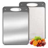 Qianying Titanium Cutting Board with pure titanium side for meat and fish prep