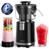 QIBOX Snow Cone Machine base view for compact home use.
