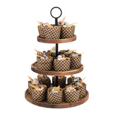 QIELSER 3-Tier Cupcake Stand assembled for elegant dessert presentation on a table