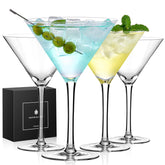 Qipecedm martini glasses set of 4, 9oz for elegant cocktails.