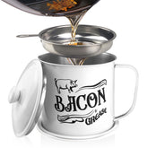 QMET Bacon Grease Saver container with 1.3L capacity for convenient storage.