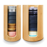 QOOMABA regular lid organizer box keeps standard mason jar lids neatly stored for quick access.
