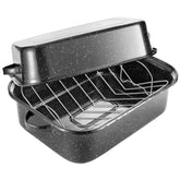 QPMR Roasting Pan with Rack shows even heat distribution for succulent roasts