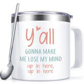 Qtencas funny sarcasm mug front view, ideal for daily coffee moments.