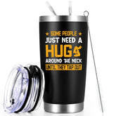 Qtencas Jiu Jitsu gift tumbler front view, durable 20 oz steel for training.
