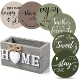 Queekay coasters six-styles set protects surfaces with varied designs.