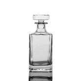 QUEEN&STONE square 25oz whiskey decanter front view, elegant home bar display