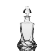 Queenstone twisted decanter 26oz with glass stopper for elegant display and airtight storage.