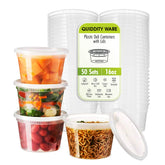QUIDDITY WARE 16oz deli container with lid for quick content identification.
