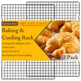 Qukaka cooling rack 11-65x16-85-inch for even cooling and crispy pastries.