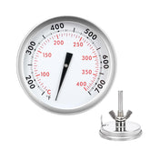 QuliMetal 67088 thermometer for Weber Genesis, center mount dial, durable stainless steel.