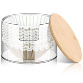 Qunclay acrylic coffee filter holder with a clear body for quick checks and easy access.