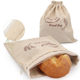 QUYANGCHIFENG linen bread bag with drawstring for fresh bread.