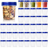 Qyyiguf 4oz containers with lids stacked neatly for compact lunch prep.