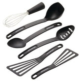 Rachael Ray 6-piece utensil solid spoon with soft grip for comfortable stirring
