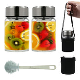 Rackickyer 10 oz borosilicate bottle front view for juicing and smoothies