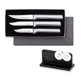 Rada Paring Knives Galore Gift Set with quick edge sharpener for versatile fruit and veggie prep.