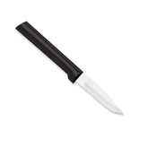 RADA peeling paring knife blade close-up showing hollow-ground edge for precise peeling.