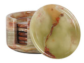 Radicaln marble coaster green onyx 6-pack protects surfaces while elevating table decor