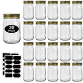 Rainforce 12oz jar with lid, crystal-clear view for pantry organization