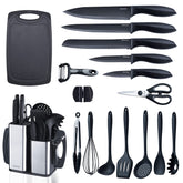 RAXCO six-piece knife set with sharp blades for precise slicing.