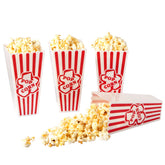 RAYMEA red-and-white striped popcorn container for reusable movie-night snacking