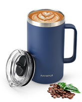 Raymylo 24oz insulated mug with leak-proof slider lid for on-the-go spill protection