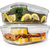 Razab 52oz glass container set shown for family meal prep and leftovers