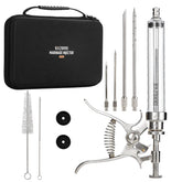 Razorri marinade injector gun with 2 oz barrel for even flavor infusion.