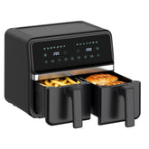 REABELL 8 Quart dual basket air fryer front view for versatile cooking
